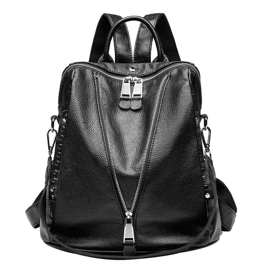 Backpack for Women 2023 New Korean Genuine Leather Fashion Travel Backpack Versatile Backpack Bag Womenâs School Bag Foreign Trade