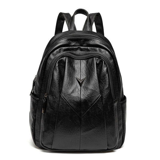 2023 New Trendy Washed Leather Rivet Backpack Womenâs Casual Backpack Korean Fashion Versatile Womenâs Bag Travel Bag