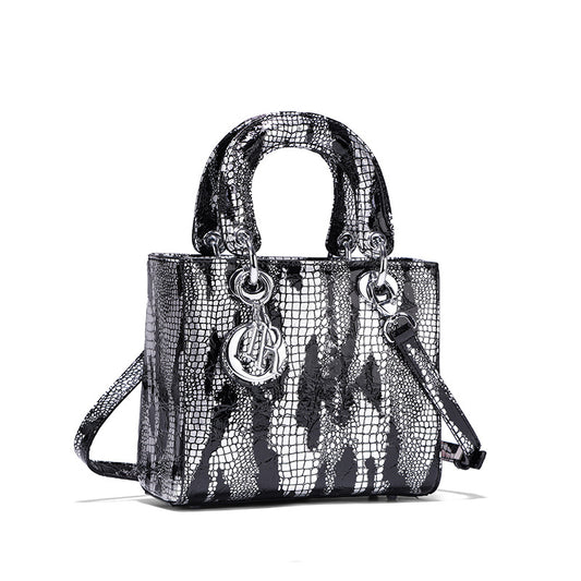 2023 New Bags for Women Contrast Color Snake Print Princess Diana Bags Womenâs Handbags High-end Glossy Single Shoulder Crossbody Bag