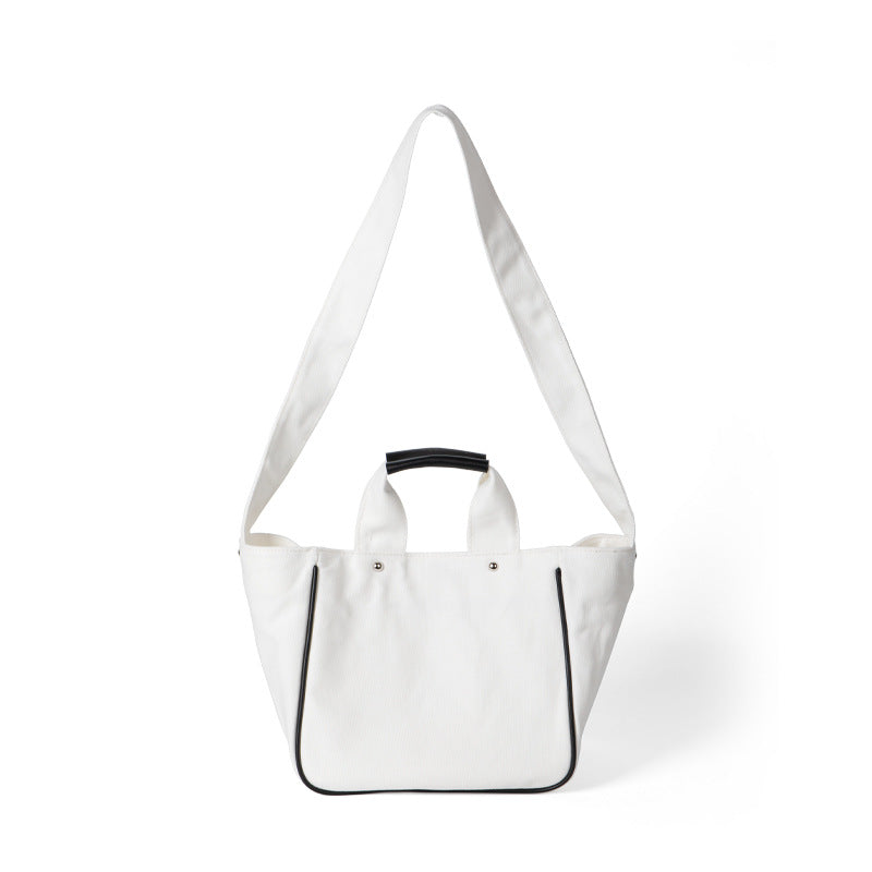 Bags for women 2022 new Korean niche design canvas shoulder bag casual simple large-capacity commuter handbag