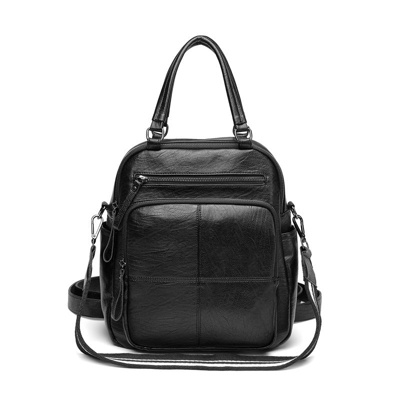 Cross-border foreign trade backpack, new Japanese and Korean trendy cowhide backpack, Amazon casual multi-purpose bag, one-piece drop shipping