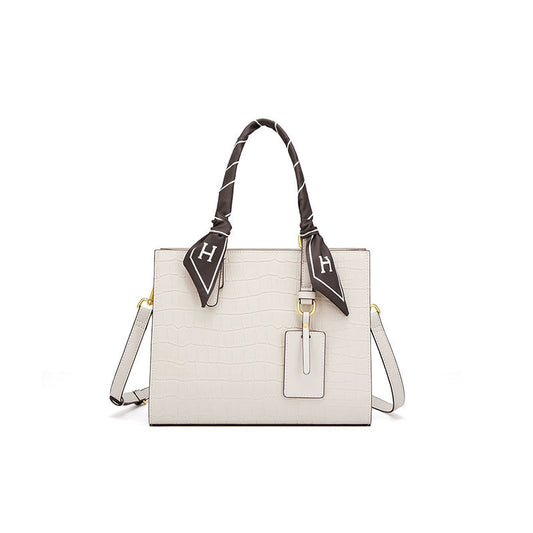 New 2023 Summer Cowhide Crossbody Bag Hand-held Tote Bag Temperament Crocodile Pattern Womenâs Bag Genuine Leather Versatile Mom Bag