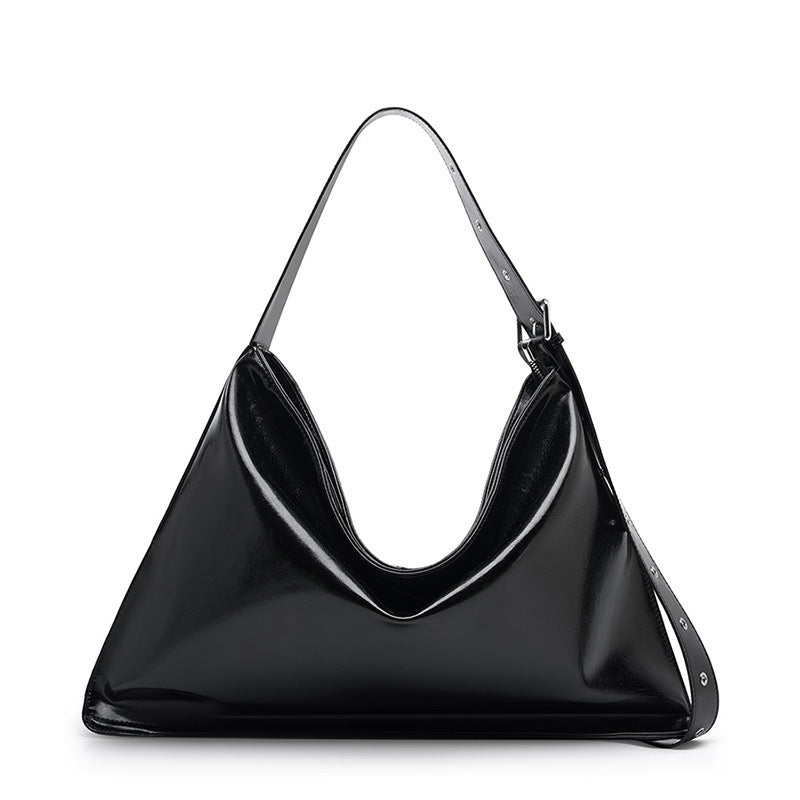 Qingqingbao 2023 new cowhide tote bag for women large capacity single shoulder commuting large bag texture crossbody bag