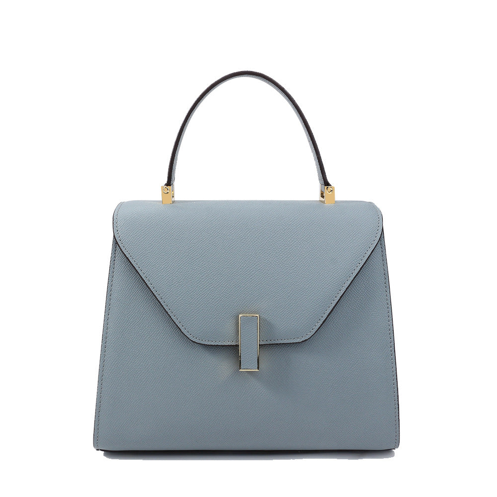 2023 New Kelly Bag Shoulder Crossbody Handheld Small Square Bag European and American Fashion Casual First Layer Cowhide Genuine Leather Women's Bag
