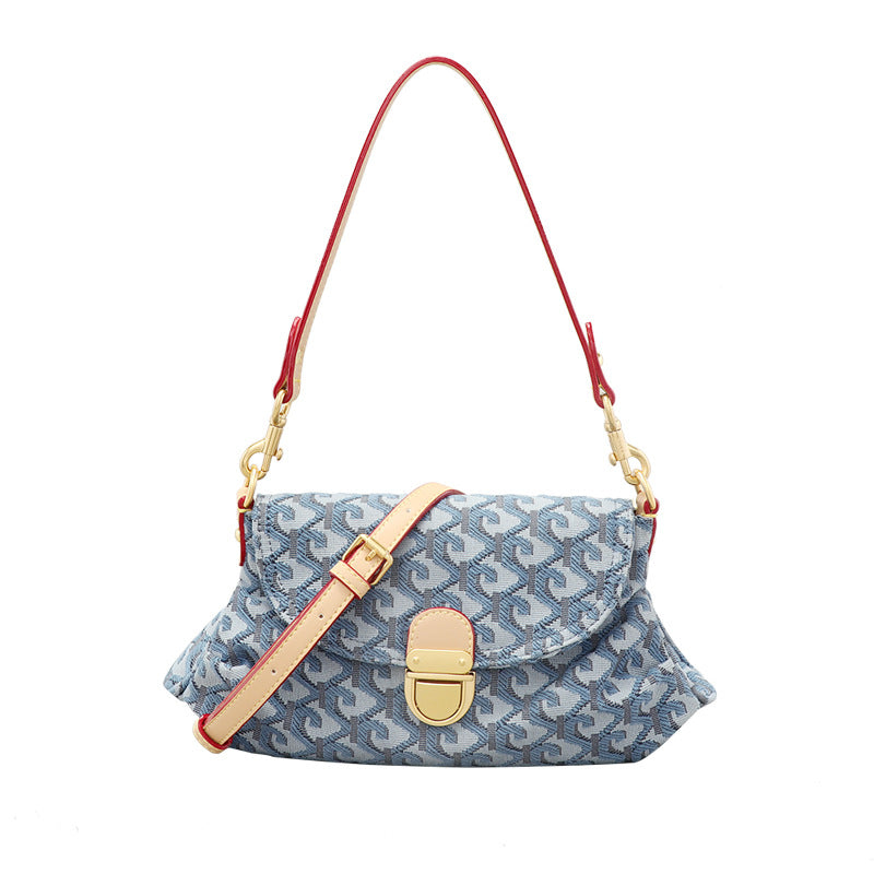 Summer new style small fresh and simple women's bag large capacity textured armpit bag fashion trend versatile shoulder crossbody bag