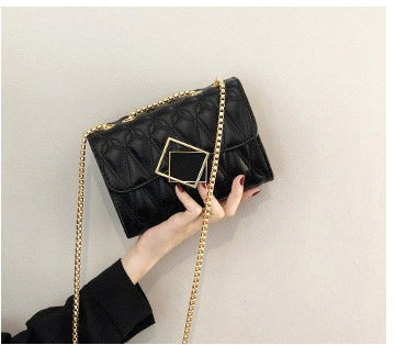2023 New Shoulder Bag Womenâs Bag Genuine Leather Diamond Embroidery Thread Chain Crossbody Bag Womenâs Genuine Leather Little Goddess Bag