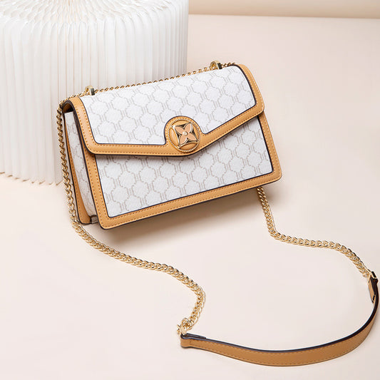 2023 New Spring Fashion Printed Chain Small Bag Shoulder Envelope Bag Versatile Crossbody Women's Small Bag Presbyopic