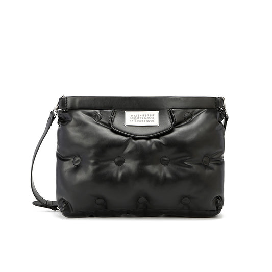 2023 summer new niche design personalized down cloud bag space cotton pillow bag soft leather crossbody bag