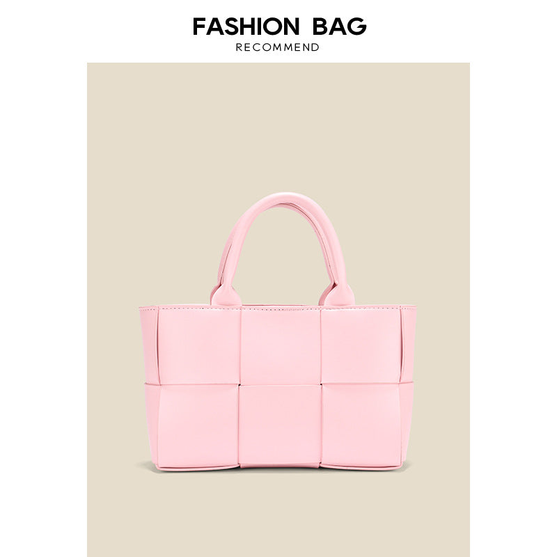 2023 new summer woven commuter tote bag, high-end texture, versatile large-capacity portable shoulder crossbody bag
