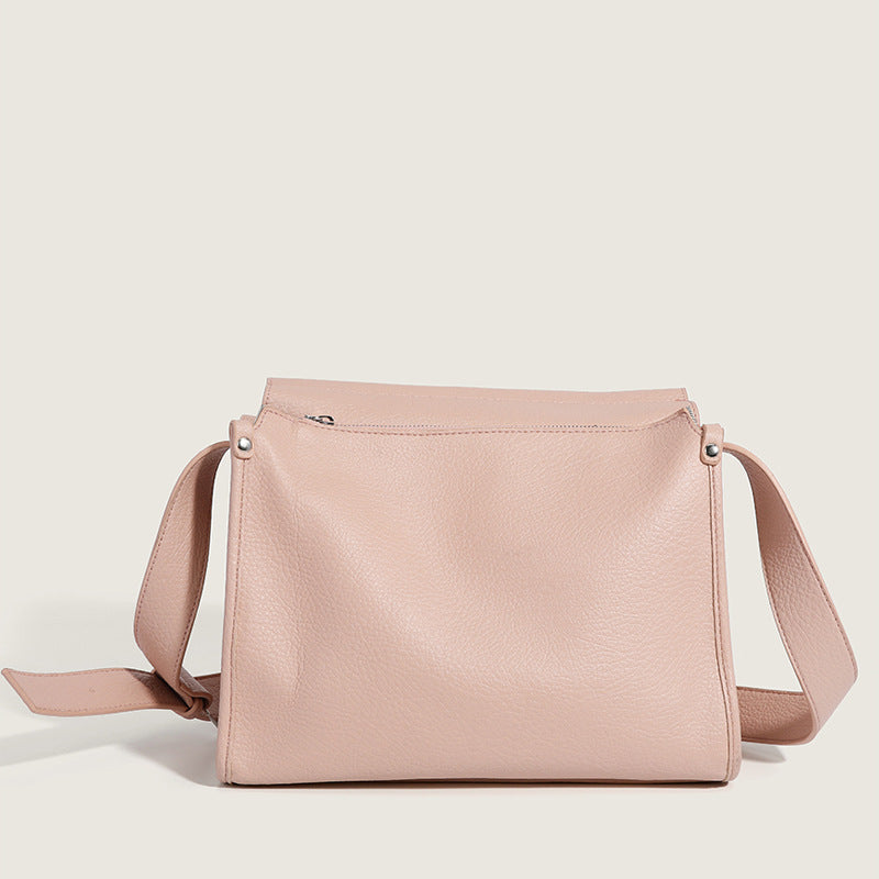 2023 new women's bag, high-end texture, wide shoulder strap, casual fashion tote bag, niche design, single shoulder crossbody bag