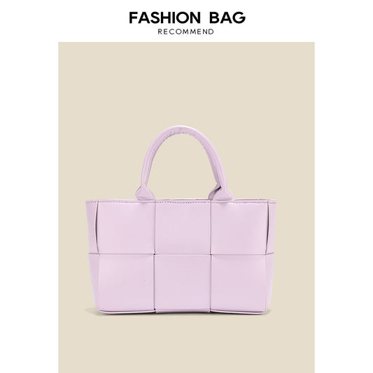 2023 new summer woven commuter tote bag, high-end texture, versatile large-capacity portable shoulder crossbody bag