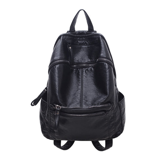 Backpack Women 2023 Fashion New Soft Leather Backpack Korean Version Trendy Student School Bag Casual and Versatile Travel Backpack