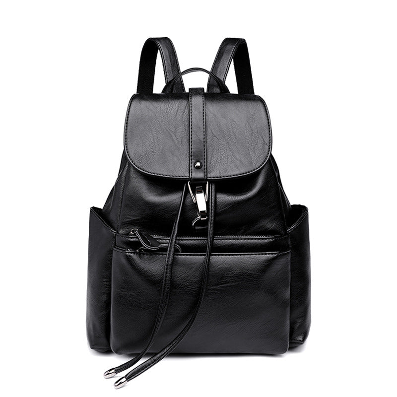 2022 New Genuine Leather Backpack for Women Korean Style Trendy Simple Casual Travel Bag Versatile Cowhide Backpack Soft Leather Women’s Bag