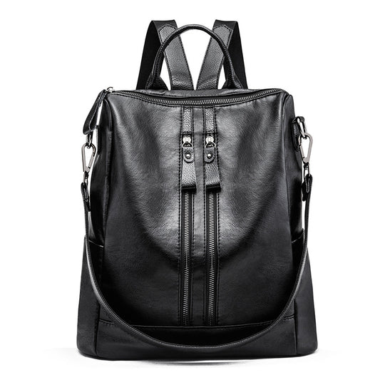 2022 New Genuine Leather Backpack Women’s Korean Version Trendy Versatile Fashion Large Capacity Cowhide Soft Leather Women’s Backpack Travel Bag