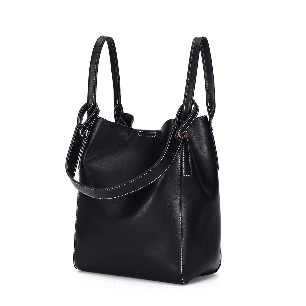 [Customized processing] Bags for women 2023 new original fashionable women's bags shoulder soft leather bucket bag