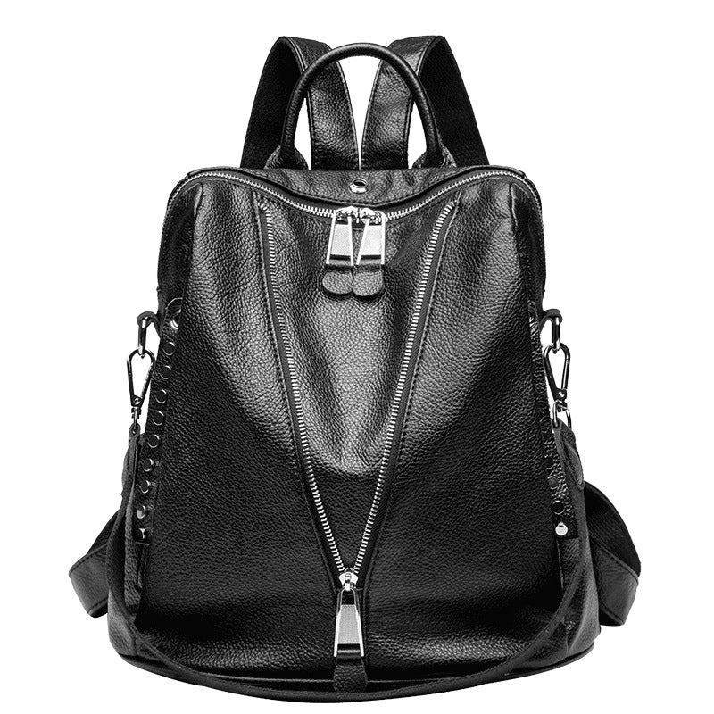 Backpack for Women 2023 New Korean Genuine Leather Fashion Travel Backpack Versatile Backpack Bag Women’s School Bag Foreign Trade