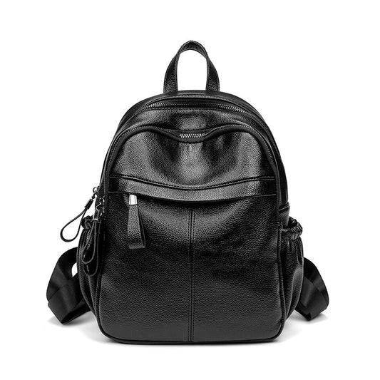 Genuine leather backpack for women 2023 new Korean style versatile fashion casual large capacity soft leather women's backpack travel bag