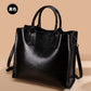 Oil waxed cowhide large bag for women 2023 new handbag shoulder bag for women European and American fashion genuine leather women's bag large capacity