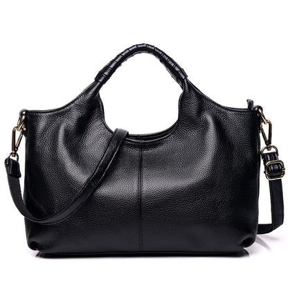 2020 new foreign trade hot-selling high-quality first-layer cowhide women's handbag, simple and fashionable genuine leather shoulder cross-body bag