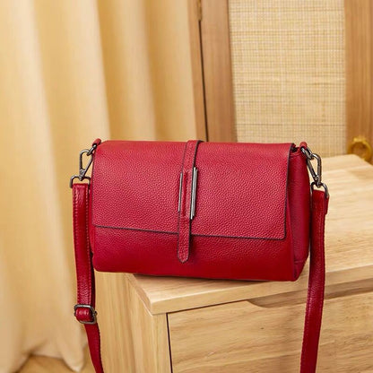 Genuine leather bag women's cross-body bag 2023 new fashion shoulder bag large capacity simple versatile women's small bag