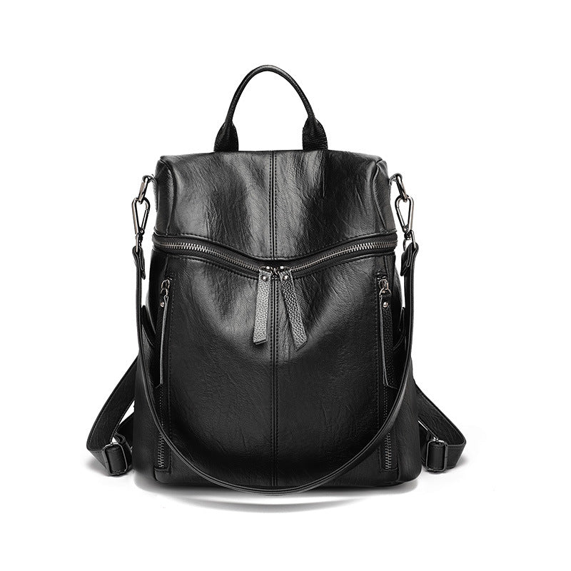 2023 Spring New Cowhide Backpack Women's Bag Large Capacity Versatile Korean Travel Bag Women's Multi-purpose Backpack