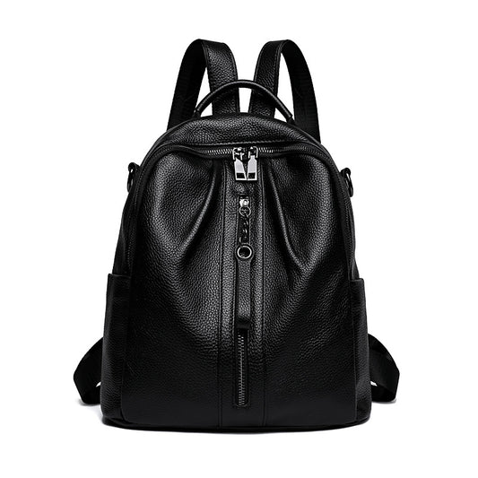 2020 New Genuine Leather Backpack Fashion First Layer Cowhide Backpack Women’s Casual School Bag Guangzhou Wholesale