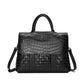 Spring and summer new style flip bag fashion crocodile pattern handbag genuine leather women's bag single shoulder cross-body bag first layer cowhide large bag