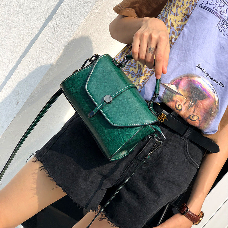 Cowhide small bag for women 2023 new fashion versatile handbag shoulder bag for women genuine leather women's bag temperament crossbody bag