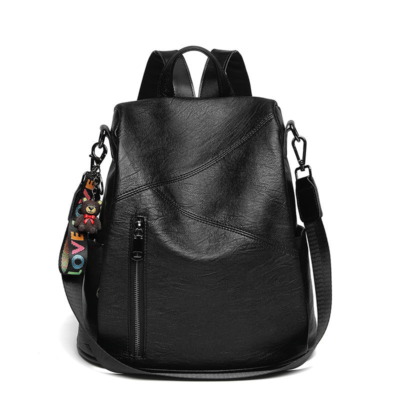 Genuine leather women's bag backpack 2023 new anti-theft large-capacity mommy bag Korean version casual travel student backpack