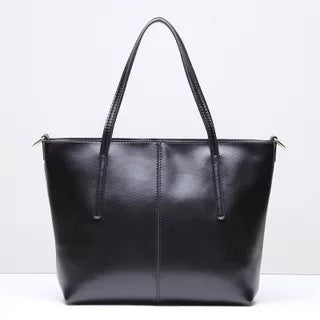 New genuine leather women's bag OL commuter style pearlescent cowhide large capacity European and American fashion portable shoulder women's tote bag