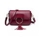 European and American cross-border best-selling genuine leather women's bag casual lady style British retro tassel fashion lock flip saddle bag