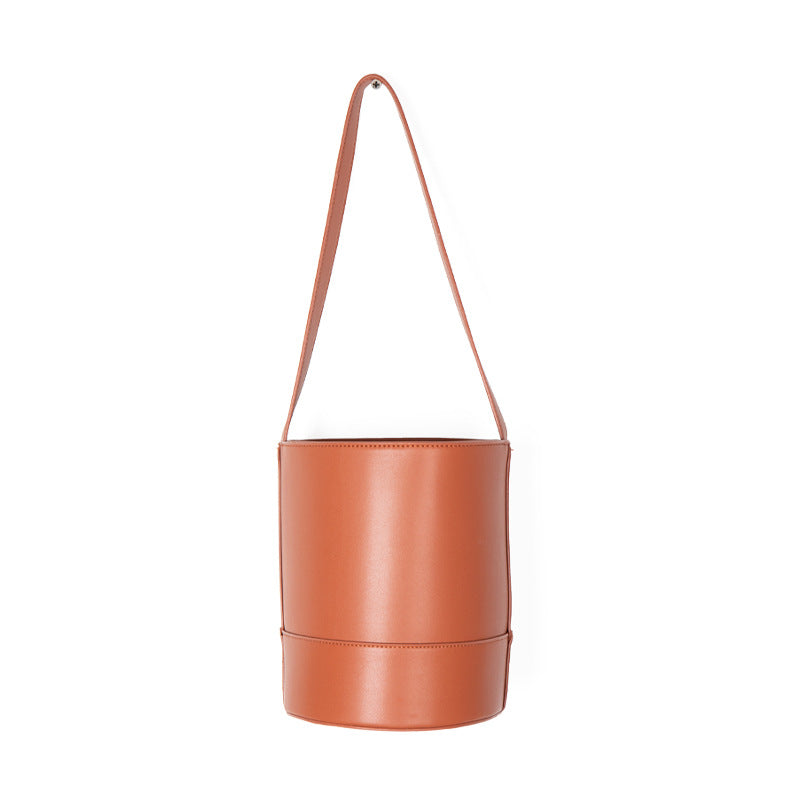 Korean style women's bag 2020 summer and autumn new retro cylindrical handbag simple personality niche design bucket bag