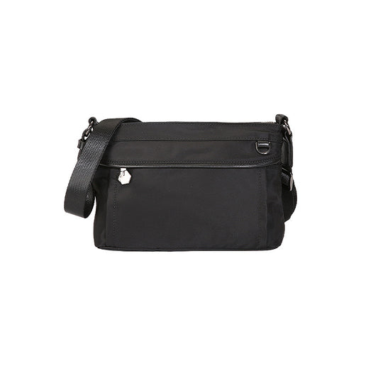 2023 new Taiwan nylon material genuine cowhide solid color single shoulder crossbody bag small square bag foreign trade bag wholesale delivery