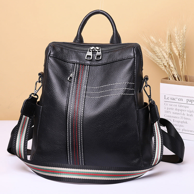 2023 New European and American Fashion Backpack Retro Versatile Large Capacity School Bag Casual Foreign Trade Ladies Backpack