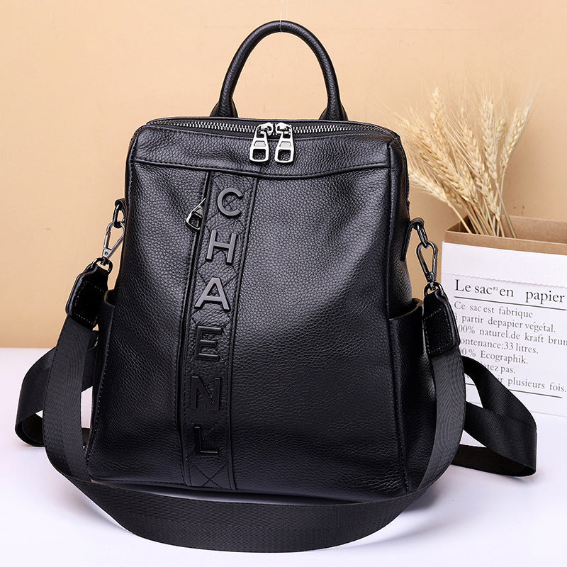 Backpack for women 2020 new Korean style fashion backpack soft leather anti-theft versatile large-capacity backpack for women