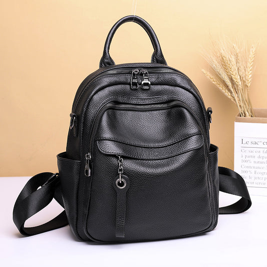 Backpack for women 2020 new Korean style fashion backpack soft leather anti-theft versatile large-capacity backpack for women