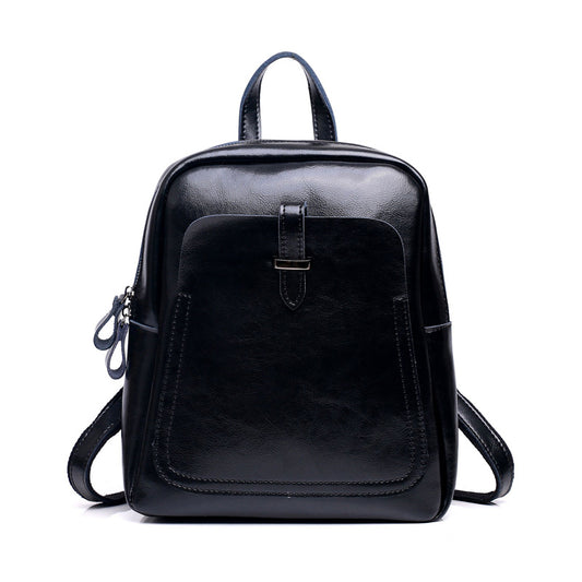 Factory direct supply of cowhide backpack for women, trendy retro style shoulder bag, women's backpack, genuine leather women's bag, crossbody bag