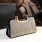 2022 Spring and Summer New Style Fashionable Bright Leather Handbag Casual Atmosphere Contrast Color Women's Bag Shoulder Crossbody Middle-aged Women's Bag