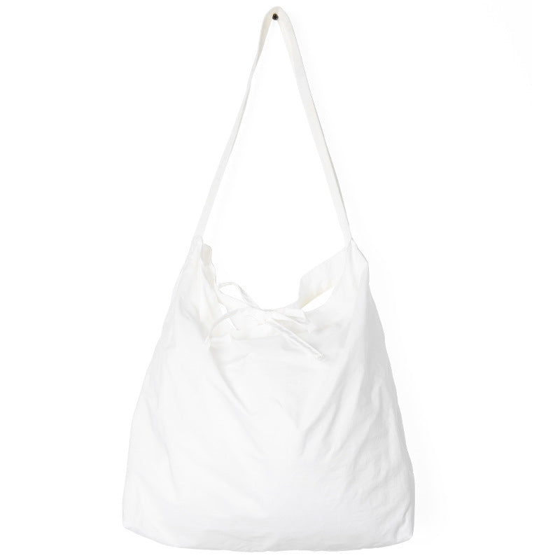 ins bag women 2020 new Korean version canvas shoulder women's bag large capacity simple versatile nylon bucket bag trendy