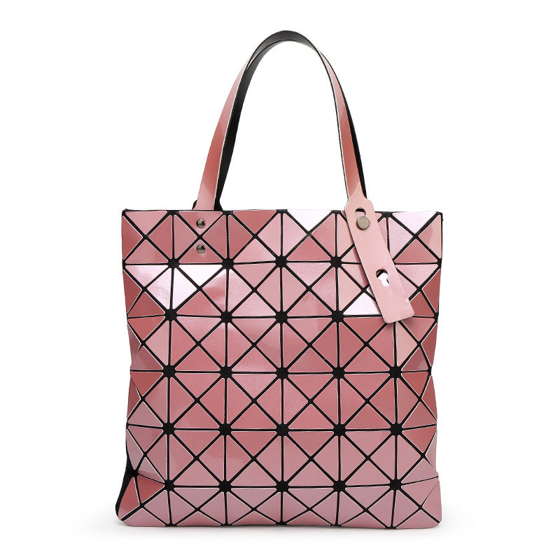 2023 new fashion women's bag sequined geometric rhombus bag trendy shoulder handbag Japanese laser bag