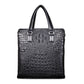 Manufacturer wholesale new leather briefcase men's top layer cowhide crocodile pattern business shoulder handbag