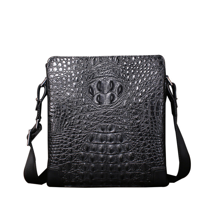 Manufacturer wholesale new leather briefcase men's top layer cowhide crocodile pattern business shoulder handbag