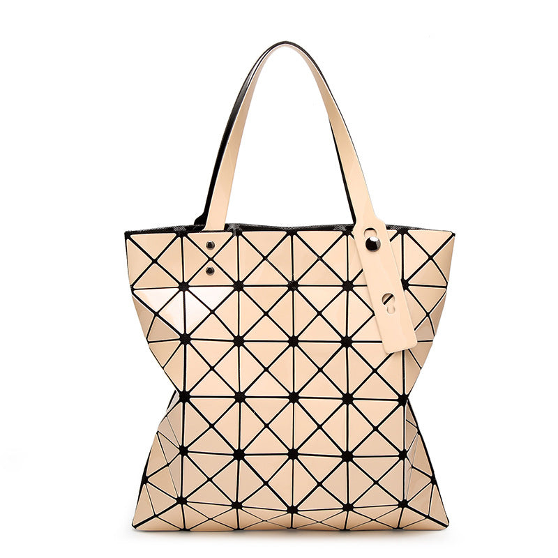 2023 new fashion women's bag sequined geometric rhombus bag trendy shoulder handbag Japanese laser bag