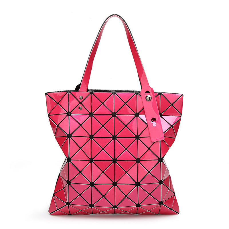 2023 new fashion women's bag sequined geometric rhombus bag trendy shoulder handbag Japanese laser bag