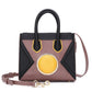 New Fashionable Genuine Leather Women's Bag First Layer Cowhide Hand-held Princess Diana Bag Wings Camera Bag Smiling Face Contrast Color Trendy Women 0770