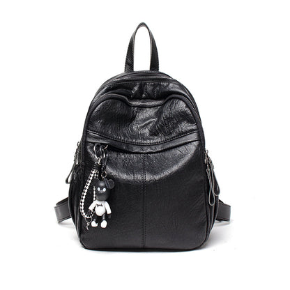 2023 Fashion Women’s Backpack Korean Version with Genuine Leather Backpack New Travel Bag Trendy Casual Bag