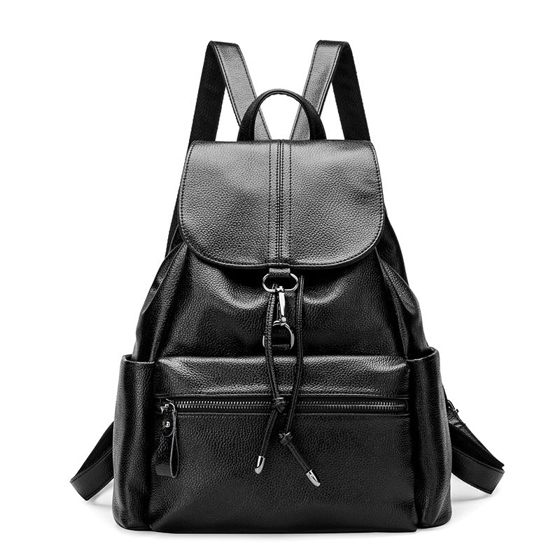 Backpack Women's Bag 2023 New Soft Leather Backpack College Style School Bag Casual Women's Bag Fashion Backpack Wholesale