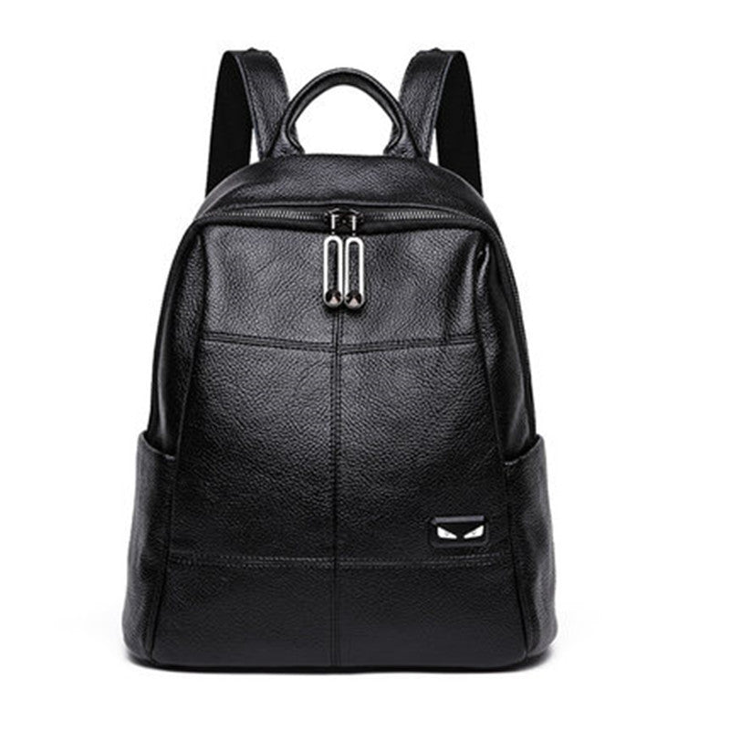 2023 trendy spring and summer new style backpack for women, large capacity, fashionable Korean version, versatile soft leather travel backpack for women wholesale