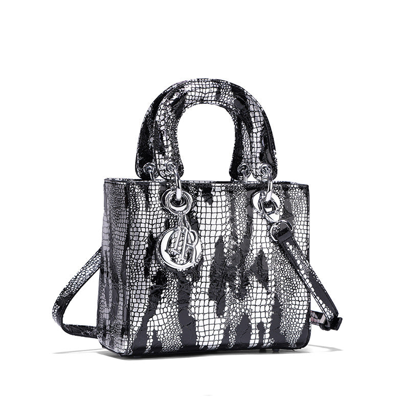 2023 New Bags for Women Contrast Color Snake Print Princess Diana Bags Women’s Handbags High-end Glossy Single Shoulder Crossbody Bag