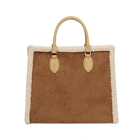 Bags for Women 2023 Autumn and Winter New Lamb Wool Mother Tote Large Plush Handheld Women's Bag Large Capacity Shoulder Bag